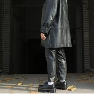 Dr. Martens Black Audrick Nappa Leather Platforms